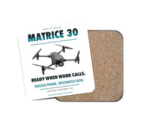 Thumbnail for DJI Matrice 30 design on white 1 piece coaster