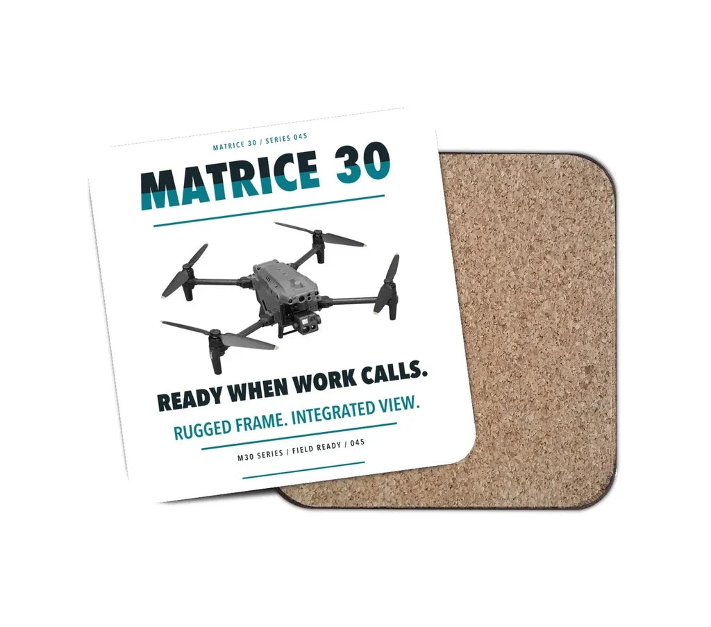 DJI Matrice 30 design on white 1 piece coaster