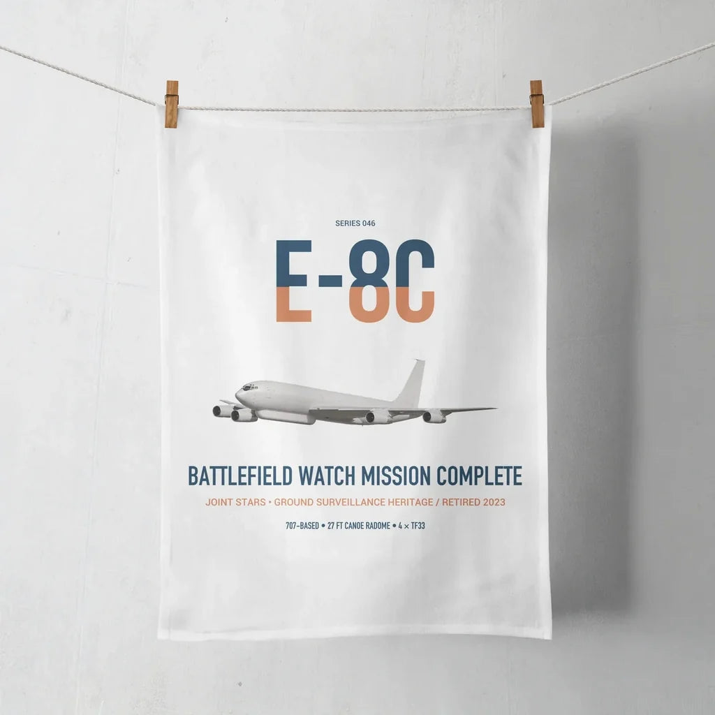 E-8C Joint STARS design on white towel