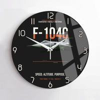 Thumbnail for F-104C Starfighter Speed In A Straight Line design on black no frame wall clock