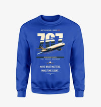 Thumbnail for Boeing 767-300F design on blue sweatshirt