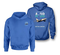 Thumbnail for A-3B Skywarrior design on blue double-side hoodie