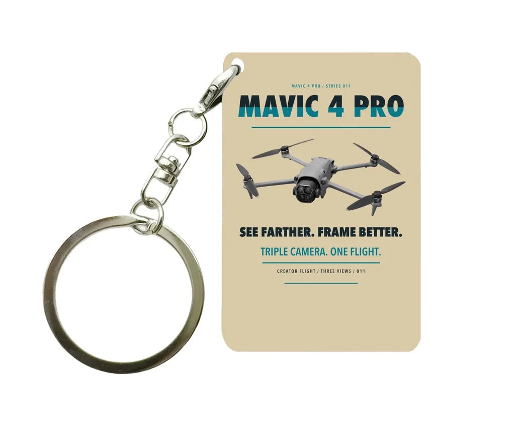 DJI Mavic 4 Pro Key Chain design on beige key chain