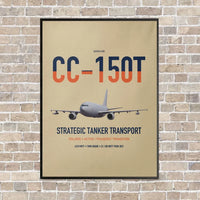 Thumbnail for Airbus CC-150T Polaris vertical canvas print - framed - beige background