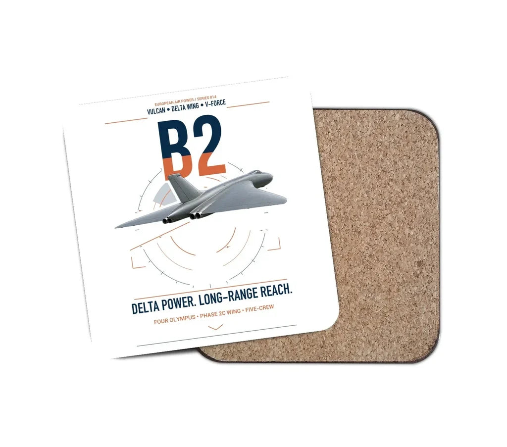 Avro Vulcan B2 design on white 1 piece coaster