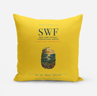 Thumbnail for New York Stewart International Airport (SWF) design on yellow pillow