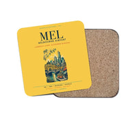 Thumbnail for Melbourne Airport (MEL) design on yellow 1 piece coaster