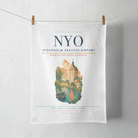 Thumbnail for Stockholm Skavsta Airport (NYO) design on white towel