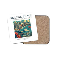 Thumbnail for ORANGE BEACH - Poster - Coaster - White