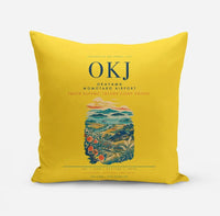 Thumbnail for Okayama Momotaro Airport (OKJ) design on yellow pillow