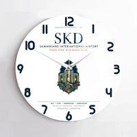 Thumbnail for Samarkand International Airport (SKD) design on white no frame wall clock
