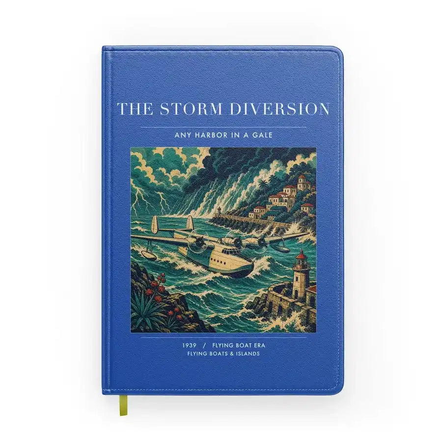 VINTAGE G4074 - The Storm Diversion - Designed Notebooks design on blue