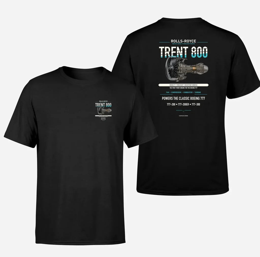 TRENT 800 design on black t shirt