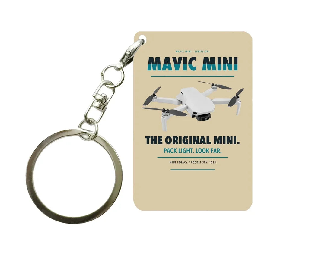 DJI Mavic Mini Key Chain design on beige key chain