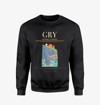 Grimsey Airport GRY Sweatshirt - Black