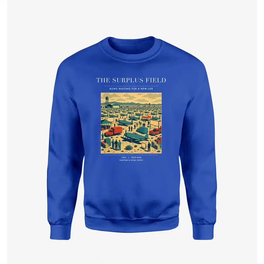 VINTAGE G4539 - The Surplus Field - Designed Sweatshirts design on blue
