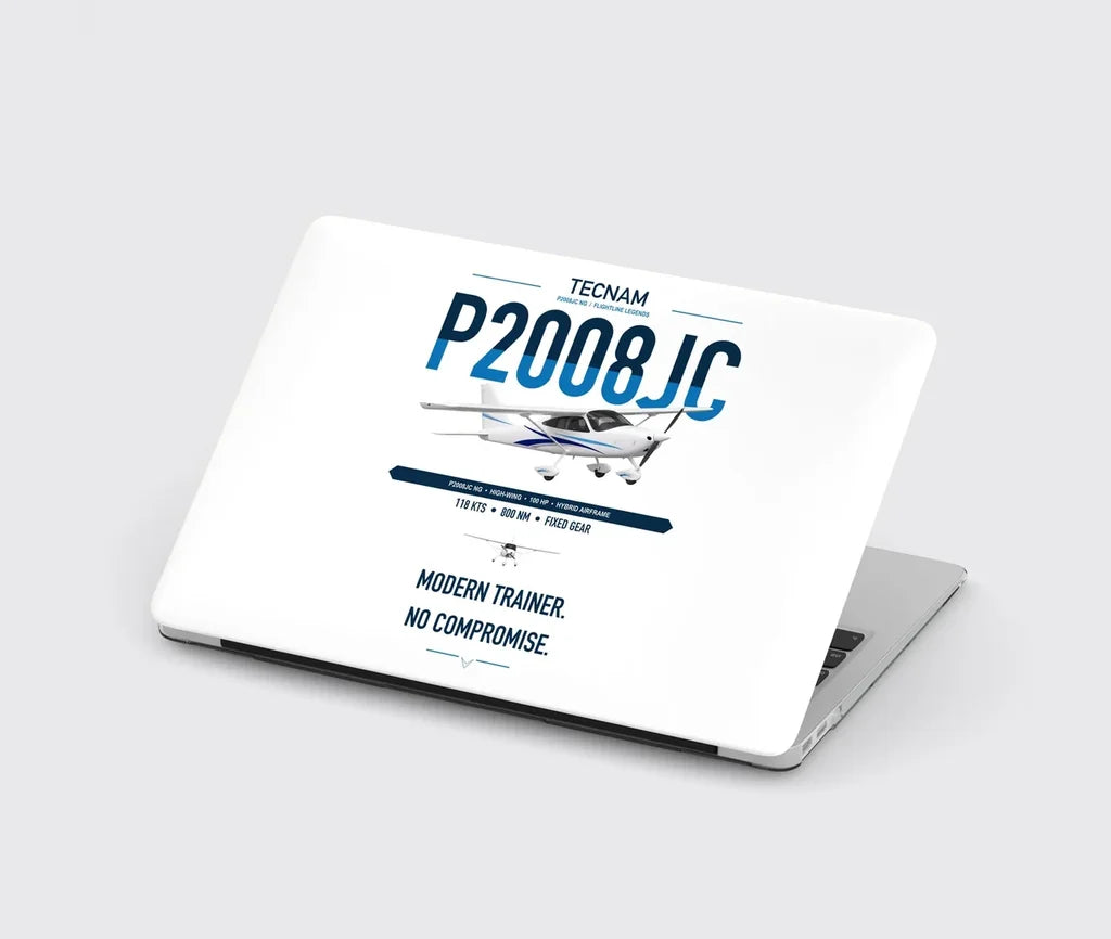 Tecnam P2008JC NG design on white MacBook case