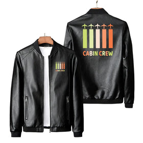 Colourful Cabin Crew PU Leather Jackets