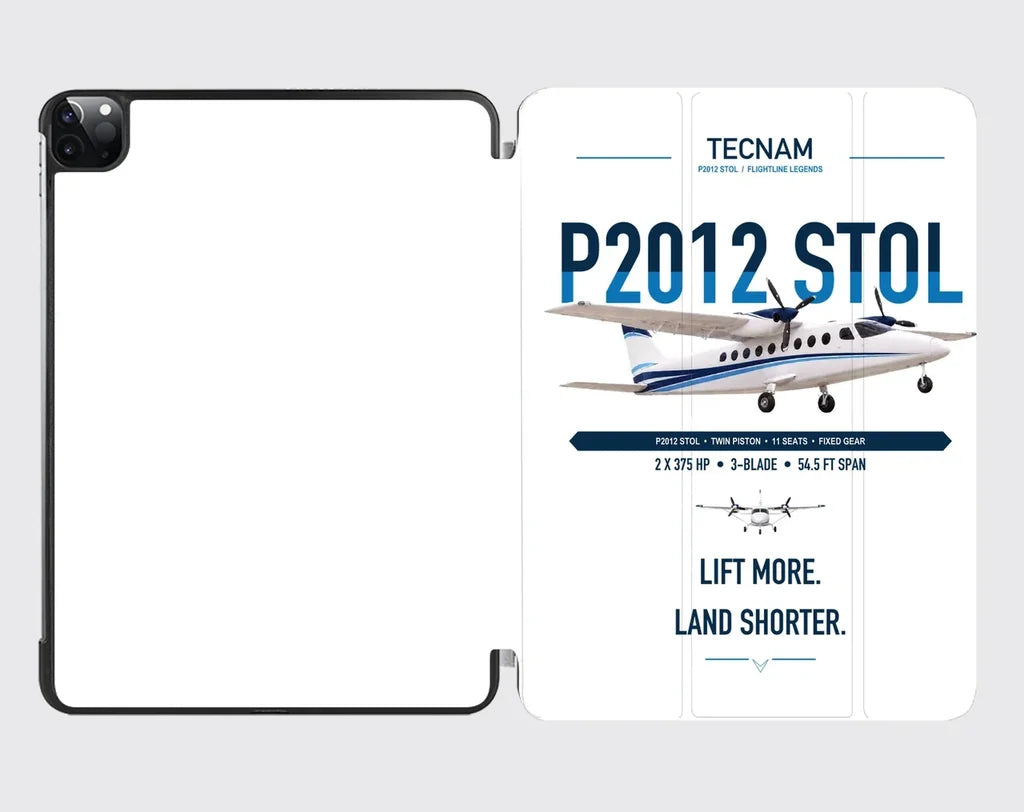 Tecnam P2012 STOL design on white ipad tablet case
