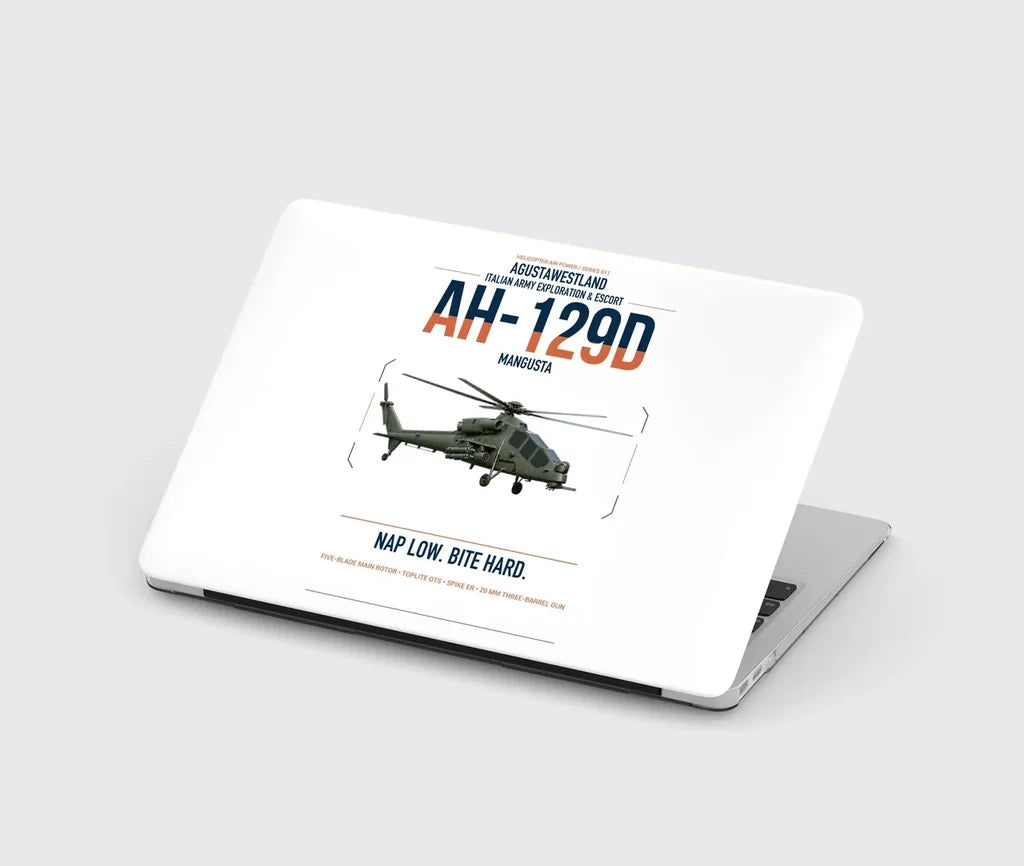 AgustaWestland AH-129D Mangusta design on white MacBook case