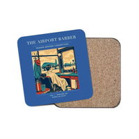 Thumbnail for The Airport Barber - Designed Coasters design on blue 1-piece