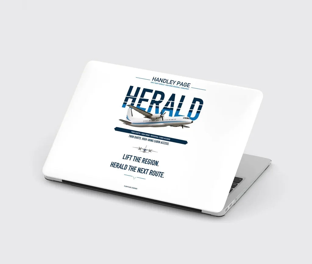 Handley Page HPR.7 Dart Herald design on white MacBook case