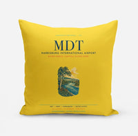 Thumbnail for Harrisburg International Airport (MDT) design on yellow pillow