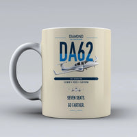 Thumbnail for Diamond DA62 design on beige ceramic mug, double-side print