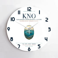 Thumbnail for Kualanamu International Airport Medan (KNO) design on white no frame wall clock