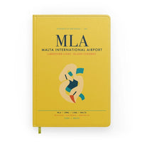 Thumbnail for Malta International Airport (MLA) design on yellow notebook