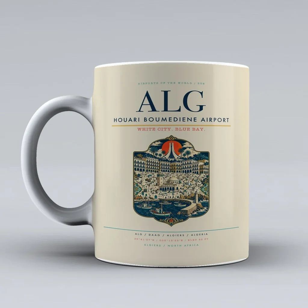 Houari Boumediene Airport ALG Mug - Beige