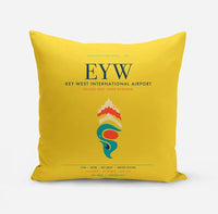 Thumbnail for Key West International Airport (EYW) design on yellow pillow