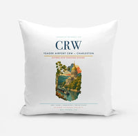 Thumbnail for Yeager Airport (CRW) design on white pillow