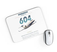 Thumbnail for Bombardier Challenger 604 design on white rectangle mouse pad