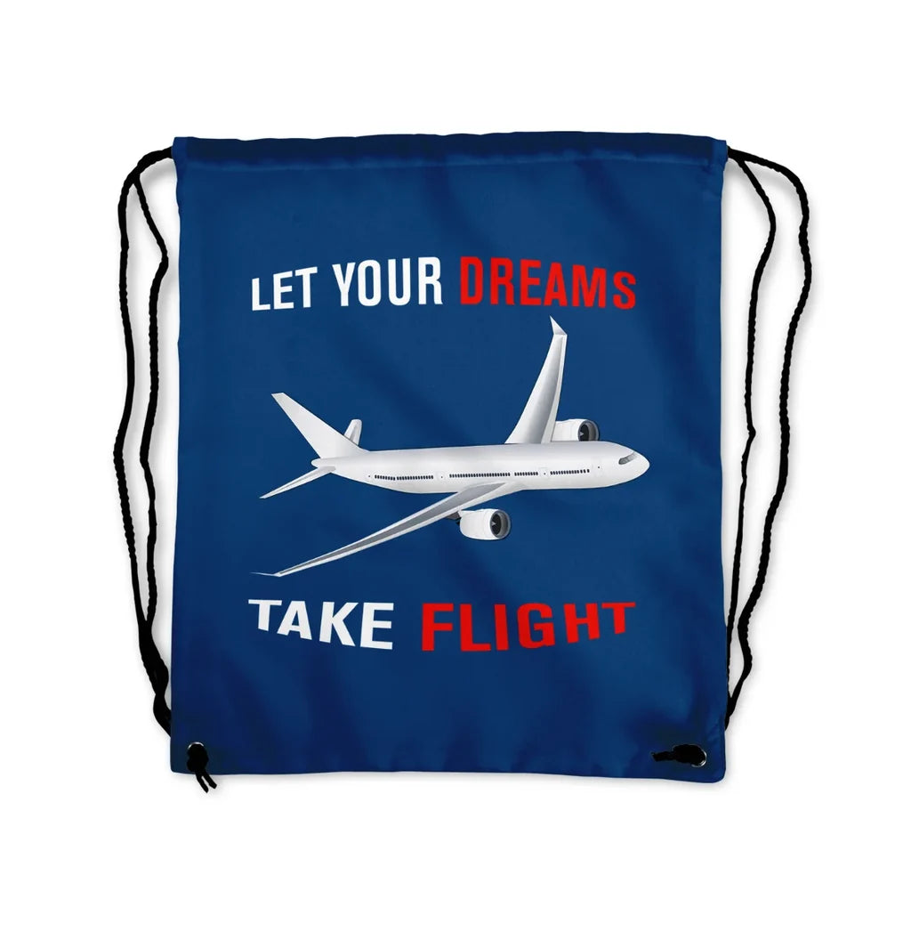 Let Your Dreams Take Flight Drawstring Bag - view 2