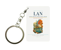 Thumbnail for Capital Region International Airport (LAN) design on white key chain