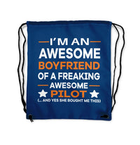 Thumbnail for I am an Awesome Boyfriend Drawstring Bag - view 2
