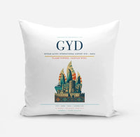 Thumbnail for Heydar Aliyev International Airport (GYD) design on white pillow