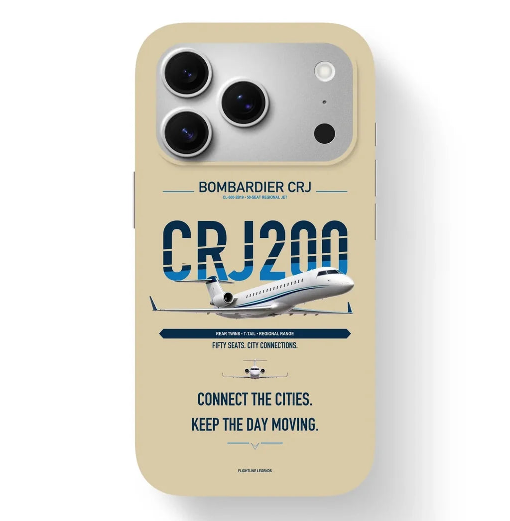 CRJ200 Case design on beige iphone case