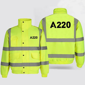 Airbus A220 Flat Text Reflective Winter Jackets
