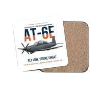Thumbnail for AT-6E Wolverine Light Attack design on white 1 piece coaster