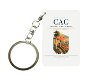 Thumbnail for Cagliari Elmas Airport (CAG) design on white key chain