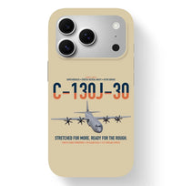 Thumbnail for C-130J-30 Super Hercules design on beige magsafe iphone case, for iPhone 17 Pro