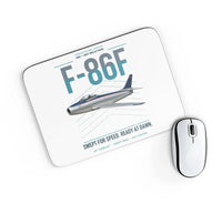 Thumbnail for F-86F Sabre design on white rectangle mouse pad