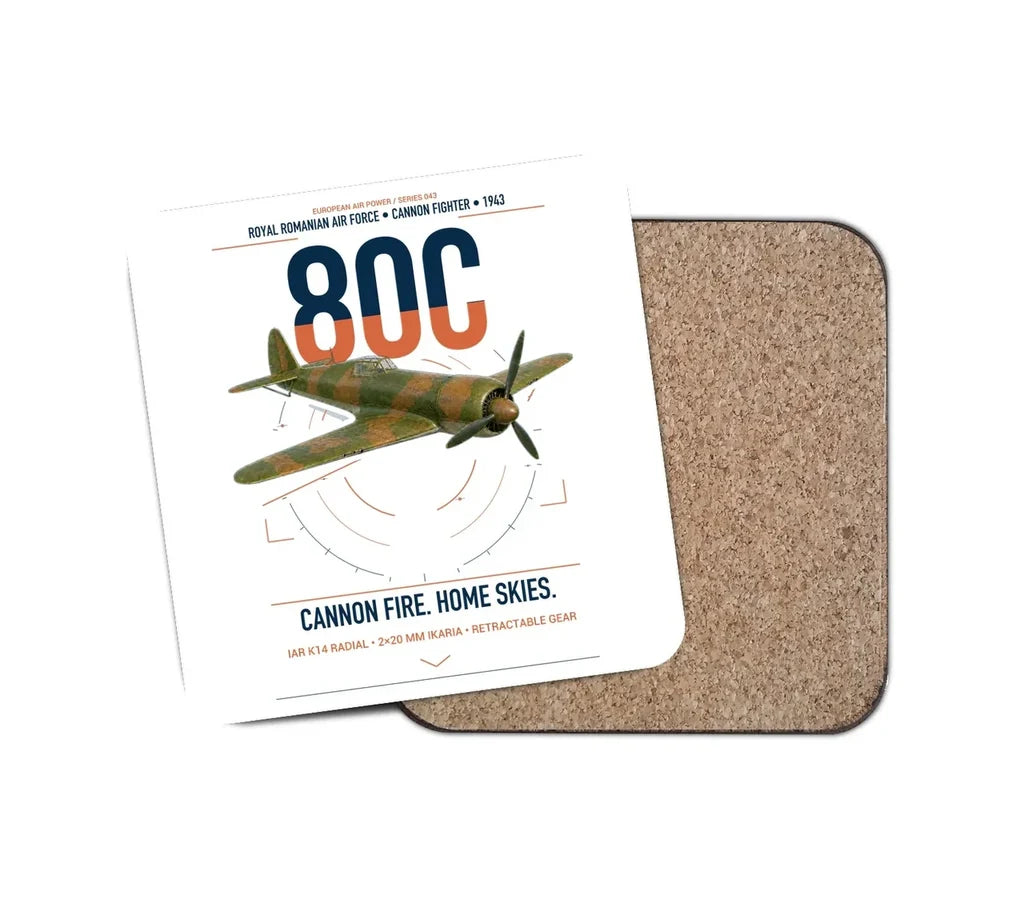 IAR 80C design on white 1 piece coaster