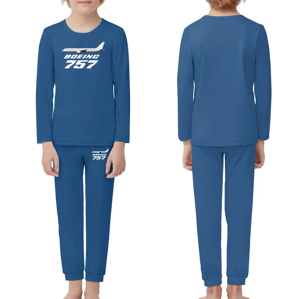 The Boeing 757 children pajamas - Blue