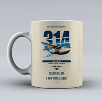 Thumbnail for Boeing 314 Clipper double-side print on beige ceramic mug