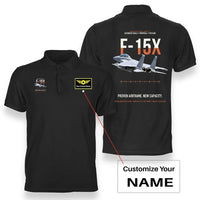 Thumbnail for F-15X ADVANCED EAGLE PROPOSAL design on black polo with custom name badge