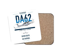 Thumbnail for Diamond DA62 design on white 1 piece coaster
