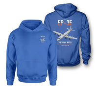 Thumbnail for EP-3E ARIES II design on blue double-side hoodie, double-side print